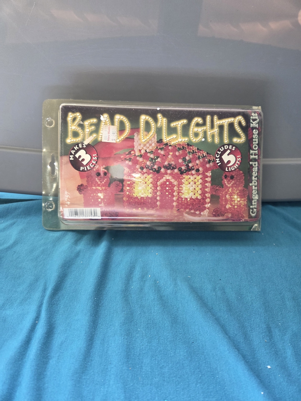Vintage Bead D'Lights Lighted Village Kit 3 Pieces Gingerbread House